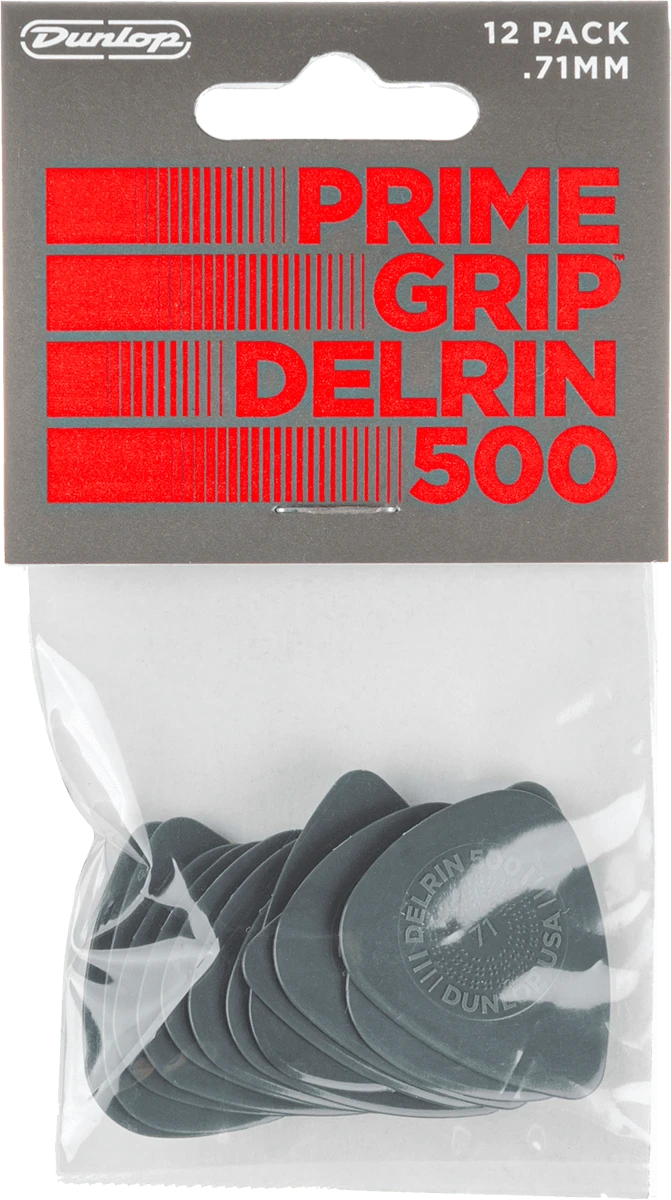 Dunlop Delrin 500 Prime Grip Players Pack 0,71mm 12 Stück